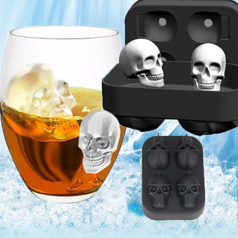 

Ice Tray Ice Cube Trays Head Novelty Skull Whiskey Ice Ball Maker Skullhead Ice Ball Mold