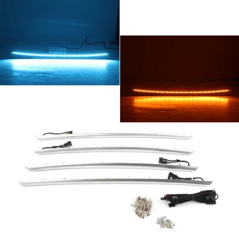 

Car Interior LED Door Panel Ambient Light Bars Dual Color Blue & Orange For BMW F30 All Year Models