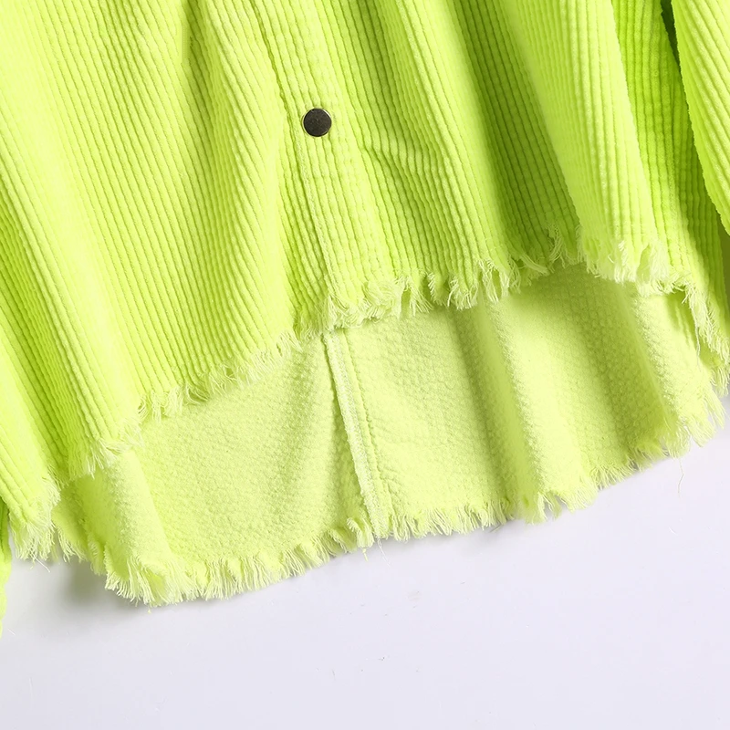 AOEMQ Классические Куртки зеленого цвета яблока винтажные кружевные куртки с отверстиями удобный кардиган верхняя одежда куртки унисекс панк Женская одежда