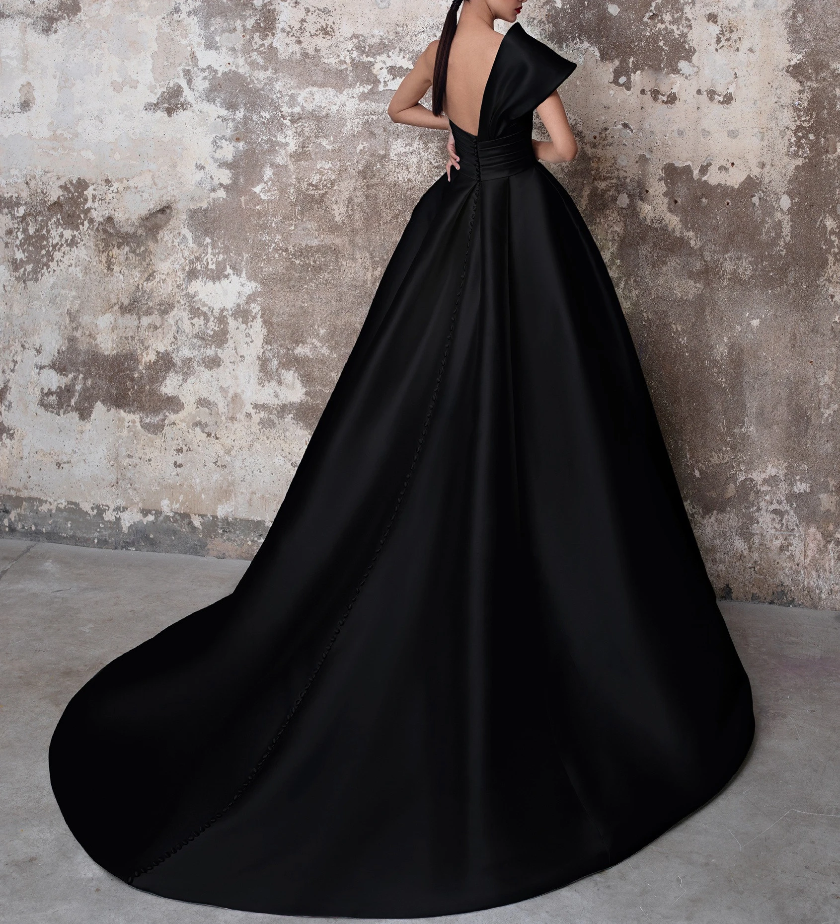 Vestidos De Gala Сатиновые платья для выпускного вечера Длинные черные вечерние платья бальное платье на одно плечо Abiye Gece Elbisesi