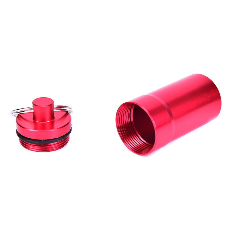 Mini Waterproof Aluminum Alloy Pill Box Case Bottle Cache Drug Holder Container Keychain Medicine Box Health Care 3 Styles