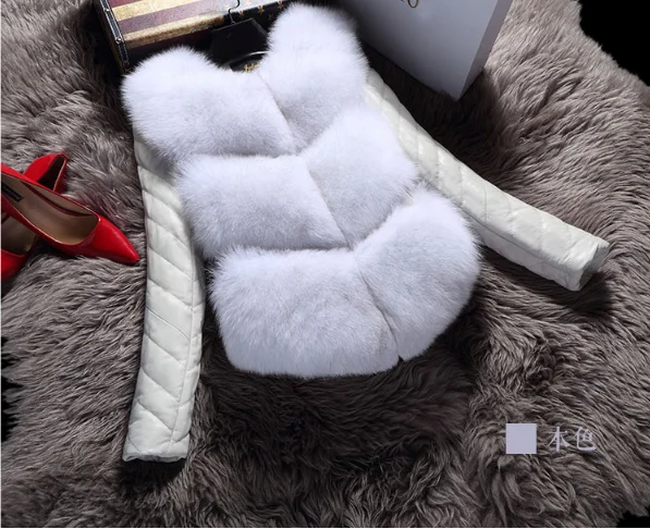 2022 Fashion Autumn Winter Coat Thick Warm Women Faux Fox Fur High-Grade Jacket XS-XXL