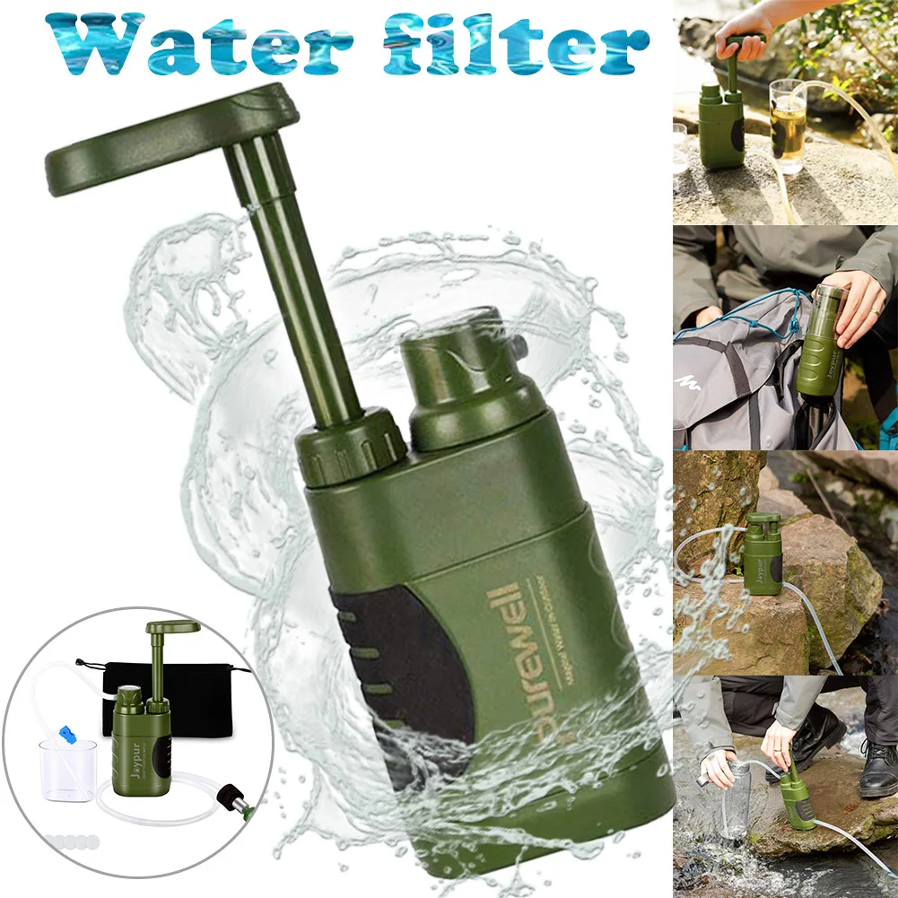

Outdoor Water Purifier Camping Hiking Survival Portable Purifier Water Filter Personal Emergency Life Drinking Treatment Tool