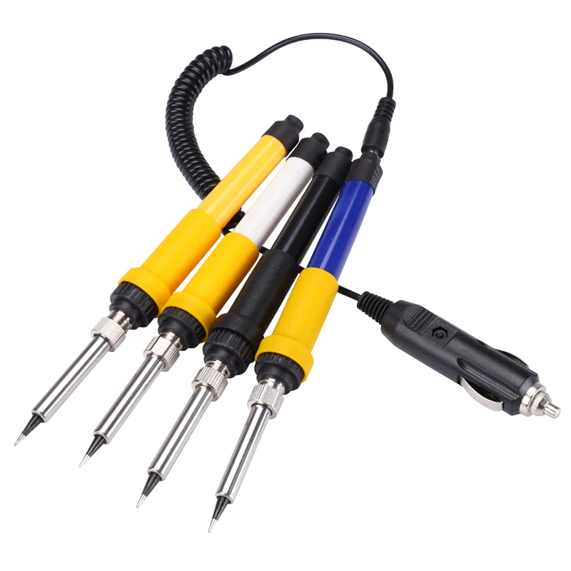 DC 12V 60W Portable Electric Soldering Iron Auto Car Battery Solder