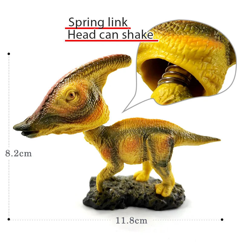 Figurine Dinosaure Jouet Parasaurolophus Rouge