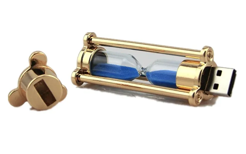 Usb флеш-накопитель модная ручка для песочных часов накопитель Usb2.0 металлический Usb флэш-диск 4G 8G 16G 32GB флеш-карта памяти 64G 128G 256GB флешка