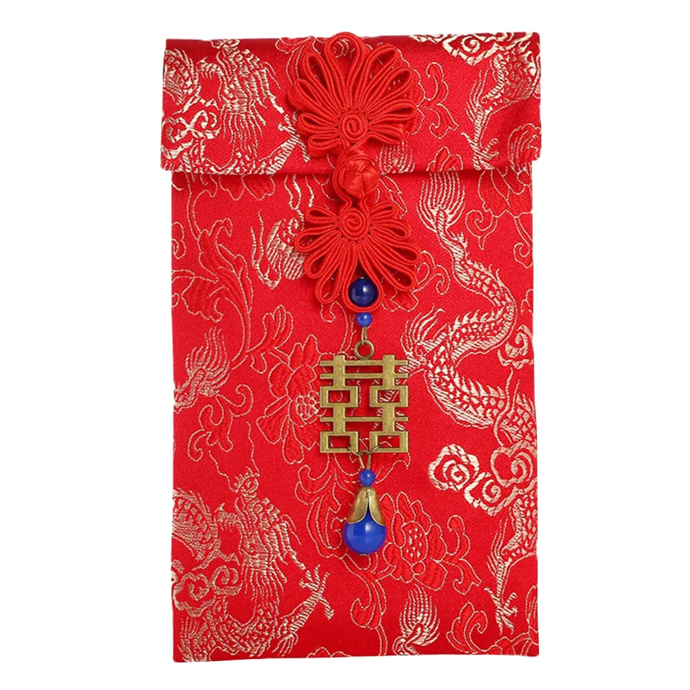 1 Карман для денег, кисточка, китайский год, Лаки, Hong Bao, красные конверты, парча, новоселье, весенний фестиваль, свадьба, день рождения - Цвет: 1