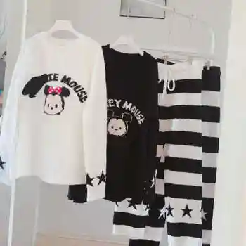

Japanese GP winter MOUSE sweater man Pyjamas Sleepwear loungewear night gowns gelato pique Mon and baby families