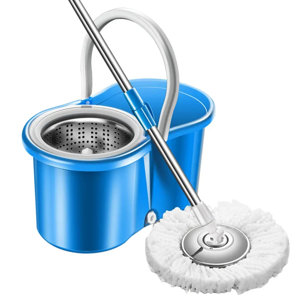 

Hot sales Practical Home Use Floor Cleaning Mop 360 Degree Rolling Spin Self-Wring Fiber Cotton Head Floor Mop Set