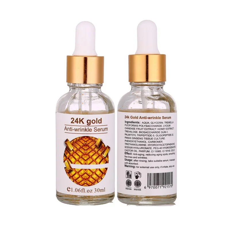 Женский 24k Gold Essence антивозрастной коллаген от морщин кожи сыворотка отбеливающая увлажняющий с гиалуроновой кислотой жидкий экстракт 5456