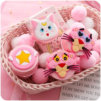 

4pcs 5g Mini Cartoon Plastic Loose Powder Jar With Sifter Empty Cosmetic Container Makeup Compact Portable Loose Powder Box