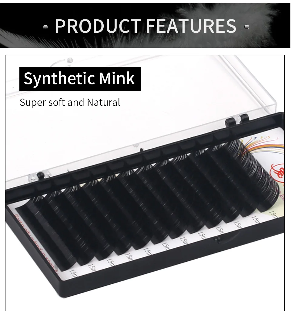 Thinkshow Individual Lash 100% Handmade 3D Volume Eyelash Extension Natural Long Korea Silk Mink Individual False Eye lashes