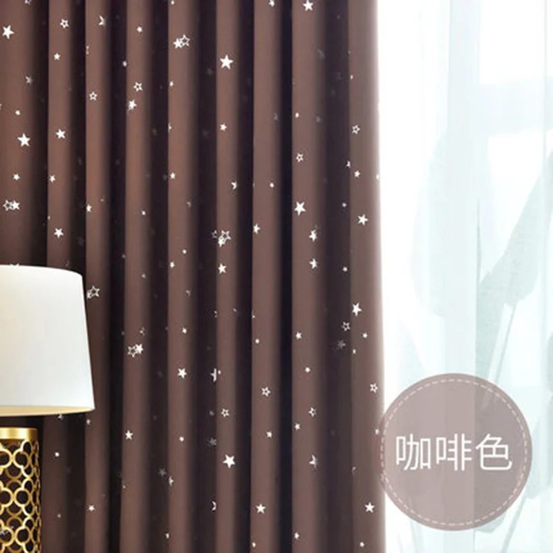Color 3 Cloth Блестящие звезды детская ткань шторы для детей спальня мальчика девочки гостиная синий/розовый ночные шторы на заказ драпировка - Цвет: Color 3 Cloth