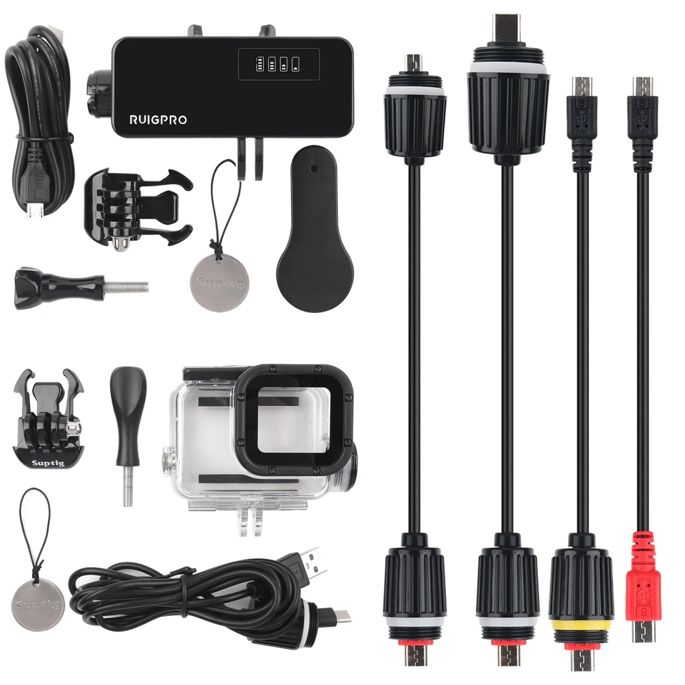 

5200mAh Waterproof Power Bank Battery Charger Waterproof case for GoPro Hero 7 6 5 Action Camera Gopro Charging Shell/Box