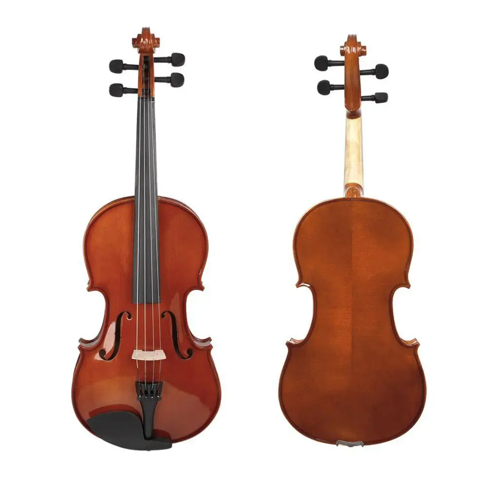 16 inch Natural Acoustic Viola Spruce Solid Wood Viola with Storage Case Bow Rosin Gift Violin