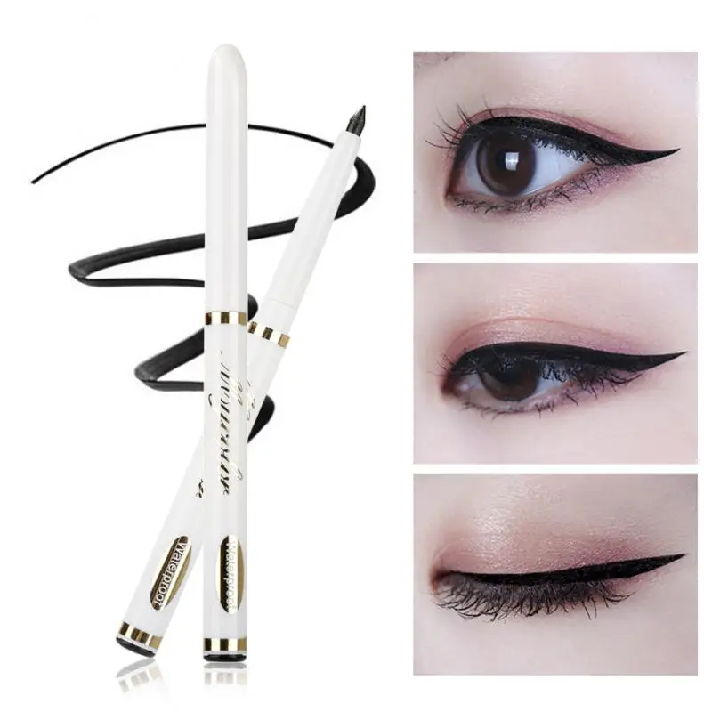 Mulheres Retrátil Rotação Automática Preto Delineador de Longa Duração À Prova D Água Lápis de Olho Smudge-Proof Eye Cosméticos TSLM1