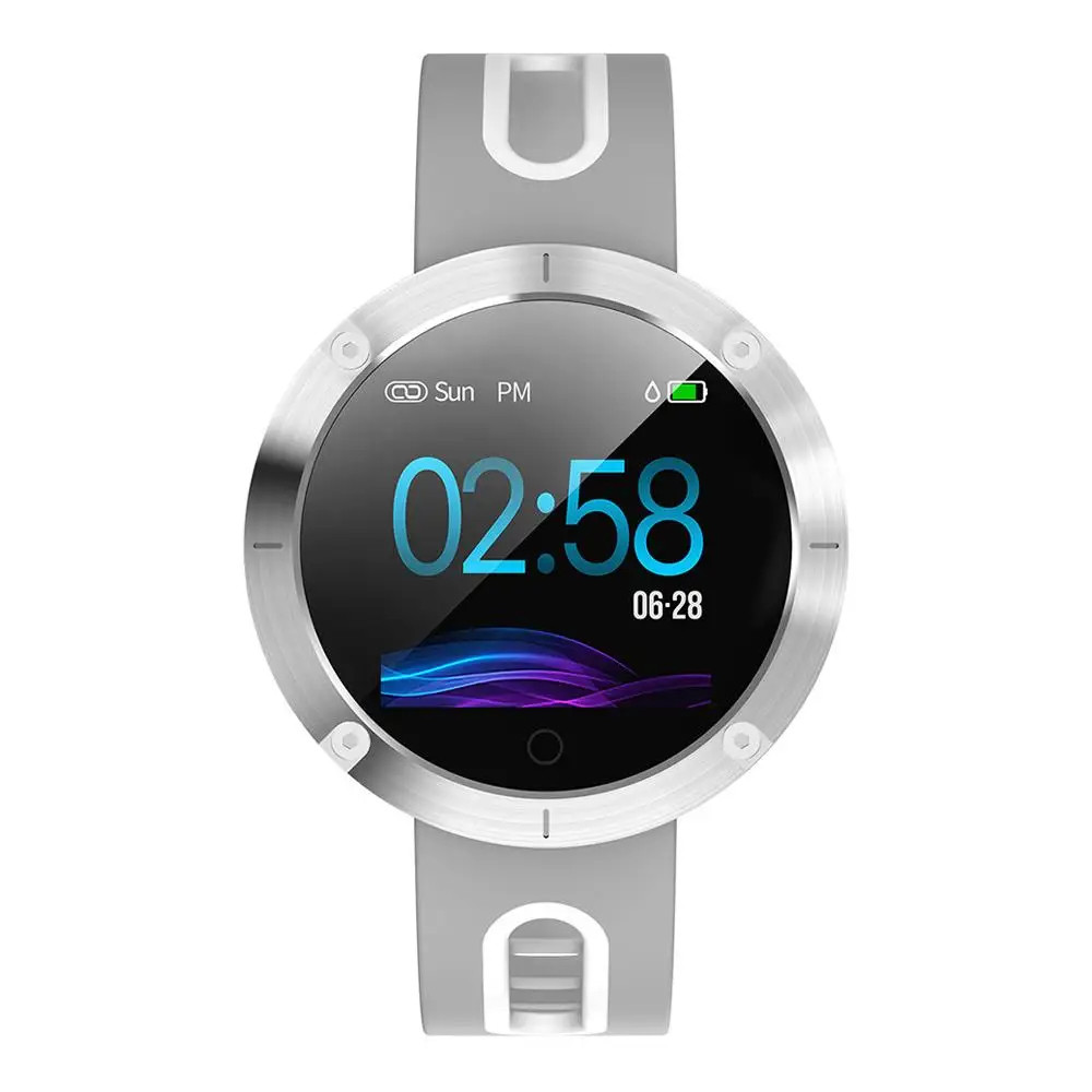white Vorke VKT2 Bluetooth браслет 4,0 кровяное давление H& R IP68 Водонепроницаемый трекер физической активности Смарт-браслет подарок для друга - Цвет: white