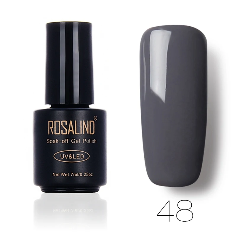 ROSALIND Гель-лак для ногтей 7 мл чистый цвет замачиваемый УФ-гель стойкий лак для ногтей Дизайн ногтей Гель-лак для ногтей - Цвет: 48