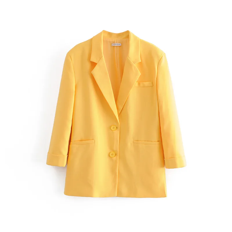 

Suit Women's 2019 Spring New Style Western Style WOMEN'S Dress Versatile Loose-Fit Two-Button Suit Jacket Fashion 015416