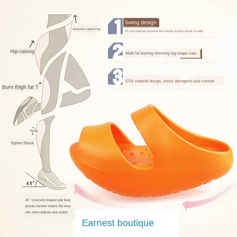 

Exercise to lose weight thin legs shake net red women's shoes slippers leg support exercise massage thick bottom