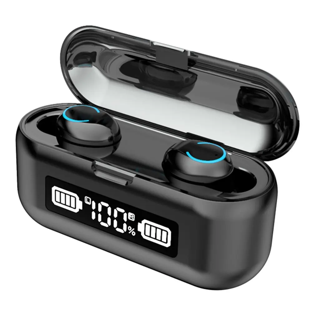 

Wireless Earphone Bluetooth 5.0 Led Display Touch 9D Stereo Sport Music Waterproof Earbuds Headset For Smart Phone
