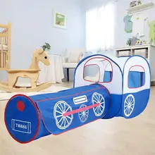 Полиэстер ткань поезд дети туннель палатка развитие детей мышление творчества Крытый детский мяч бассейн игровой домик палатка