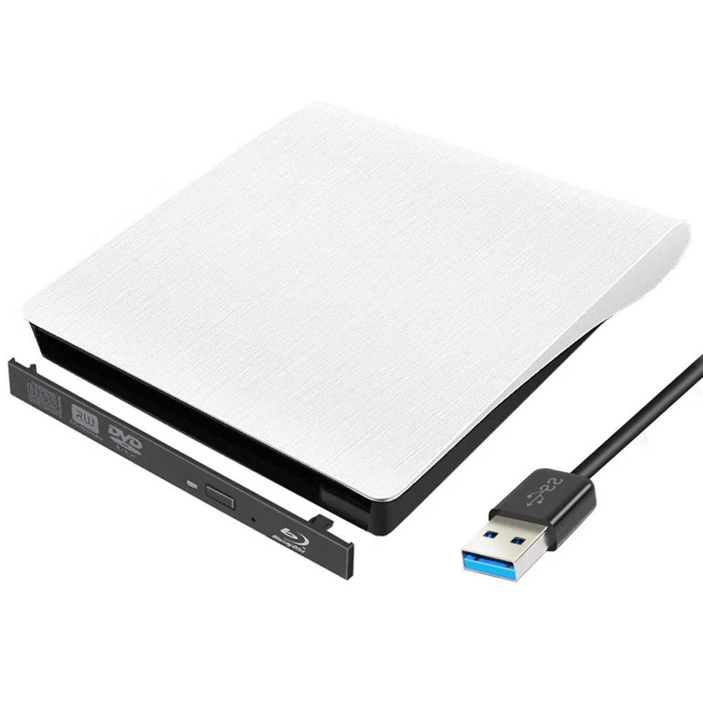Белый тонкий твердый пластиковый USB 3 0 SATA 9 0/9 5/12 7 мм Внешний Blu-Ray корпус для DVD CD-ROM