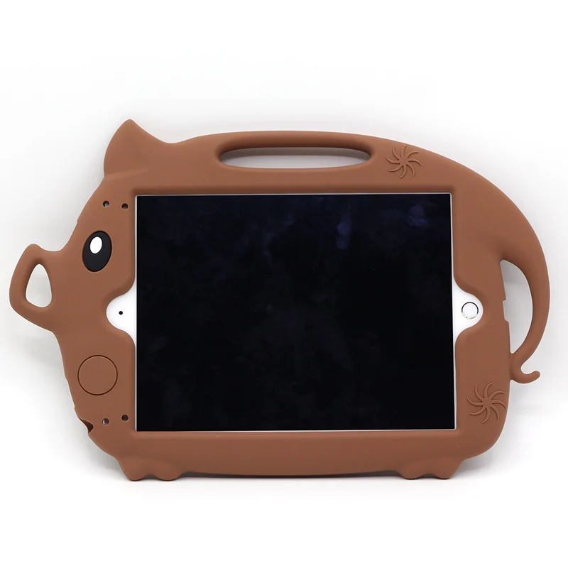 Pig Brown Для нового IPad 9,7 чехол TPU силиконовый мягкий чехол с фруктовым узором для IPad Air 2 Air 1 6th Generation Strawberry Coque Funda - Цвет: Pig Brown
