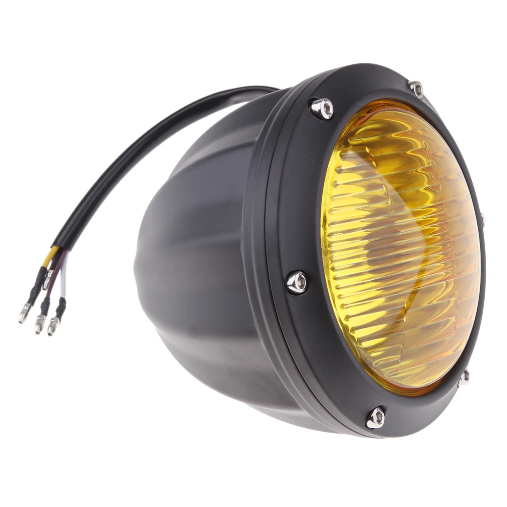 12V 4 ''фара дальнего света для мотоцикла передний свет с янтарным/прозрачным объективом