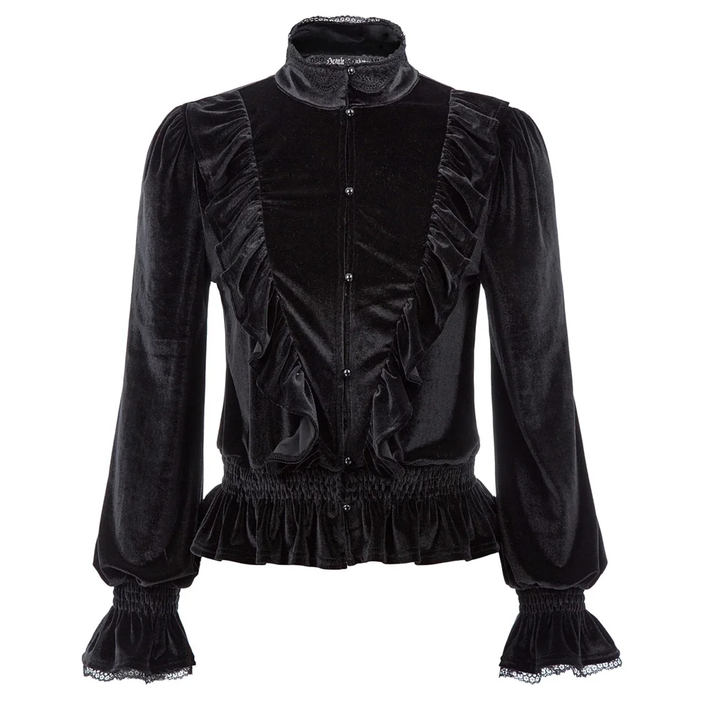 Winter Coat Female Gothic Plus Size Outwear SD Women Stand Collar Coat Vintage Gothic Steampunk Long Sleeve Button Placket
