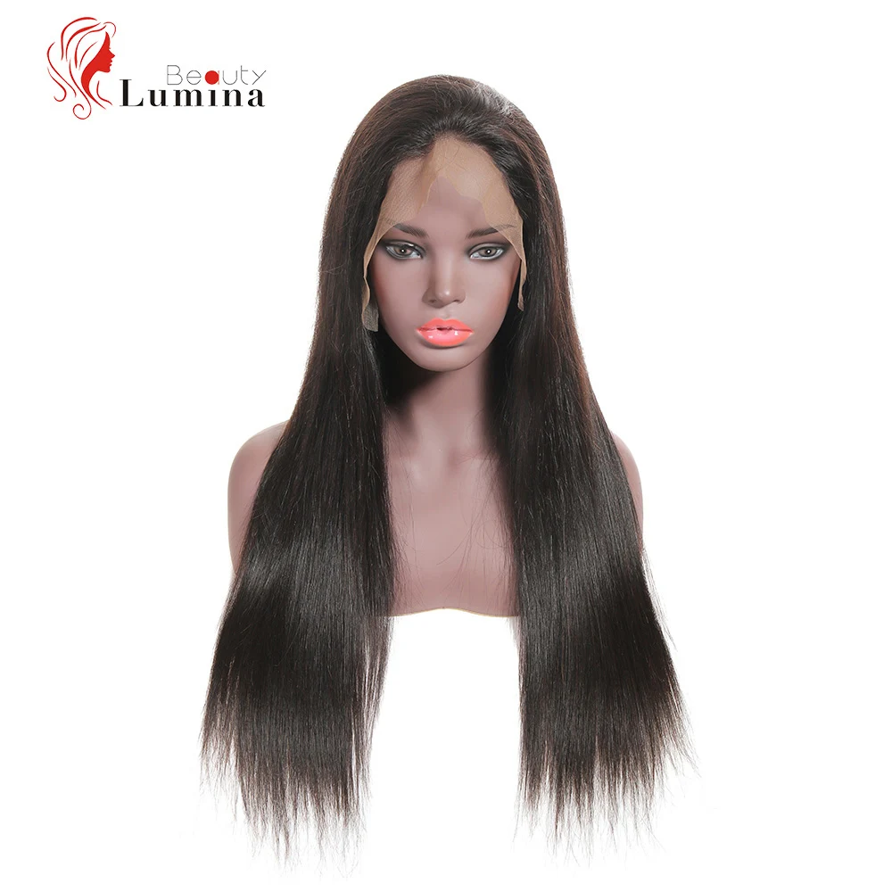 

Brazilian Lace Front Human Hair Wigs 180% Density 360 Straight Lace Frontal Wig Pre Plucked With Baby Hair Beauty Lumina Wigs