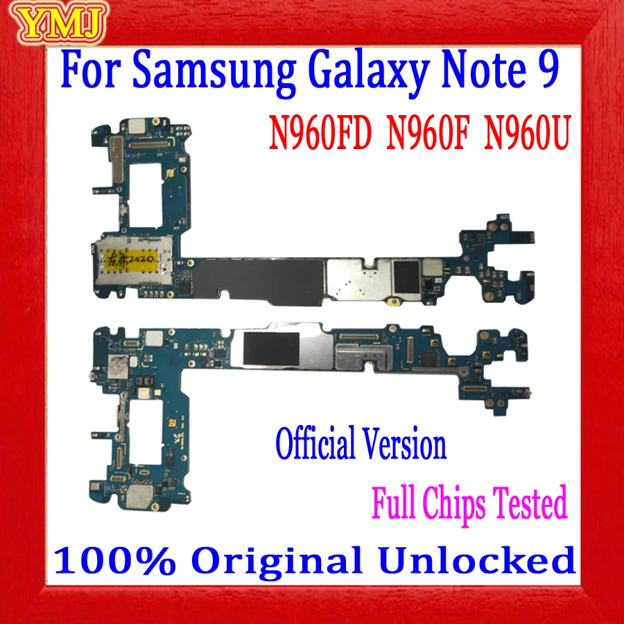 Оригинальная разблокированная материнская плата для Samsung Galaxy Note 9 N960F N960FD N960U 128GB