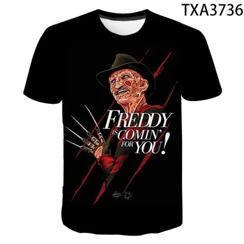 

2020 men and women new casual short-sleeved fashion Freddy Krueger 3D printed children's clothing wild street trendy T-shirt