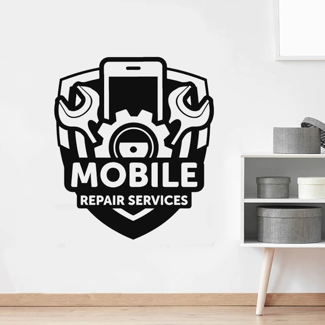 Panneau De Service De Réparation De Téléphone Portable, Autocollants Muraux  En Vinyle, Tournevis, Outils, Autocollant Artistique, Papier Peint, Pour  Magasin De Téléphone - Stickers Muraux - AliExpress