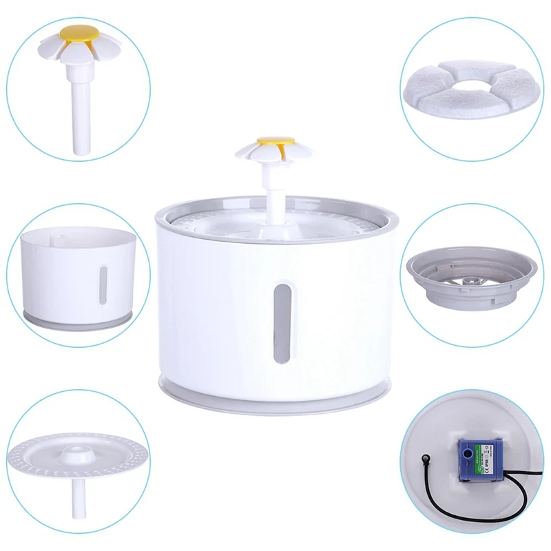 ЕС/США Plug 2.5L автоматический фонтан воды для кошек Электрический фонтан для воды собака кошка поилка для домашних животных синий питьевой фонтан