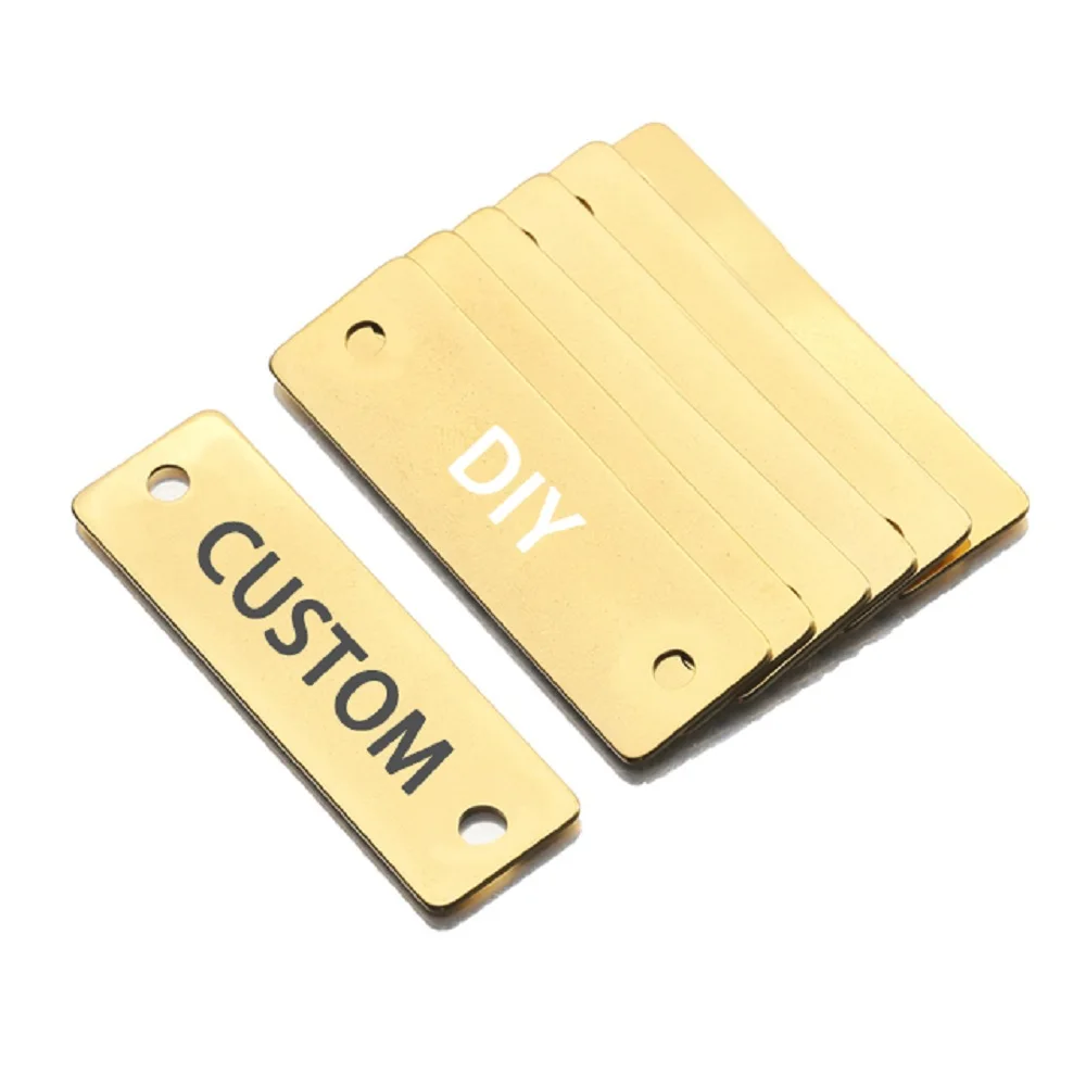 60 Pcs Aluminum Engraving Blank Tags - Rectangle Metal DIY Tags For Jewelry Making & Crafts