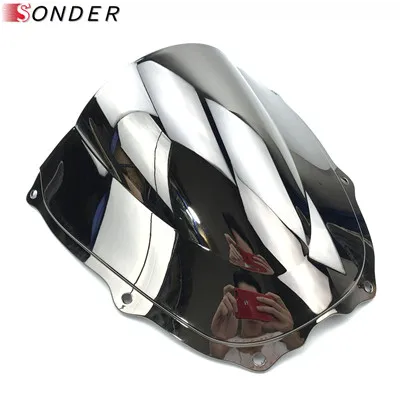 Мотоциклы ветровое стекло Windscherm для Honda RVT1000R VTR1000 SP1 SP2 RC51 2000-2006 части ветрового стекла RVT 1000SP аксессуары - Цвет: Chrome
