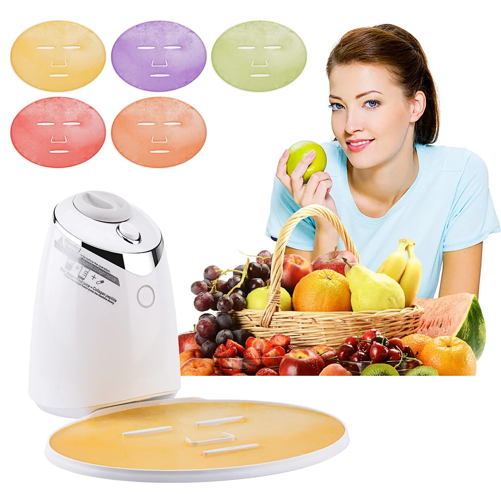 DIY Automatic Fruit Natural Vegetable Face Mask Maker Machine Facial Treatment Collagen Home Use Beauty Salon SPA Care Eng Voice