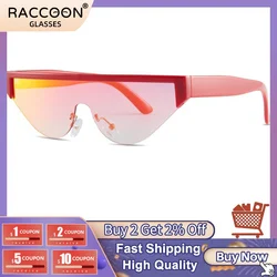 Retro Semi-Rimless Triangle Sunglasses Women Gradient Sexy Pink Sun Glasses Men Fashion Brand Designer Future Vintage Eyewear