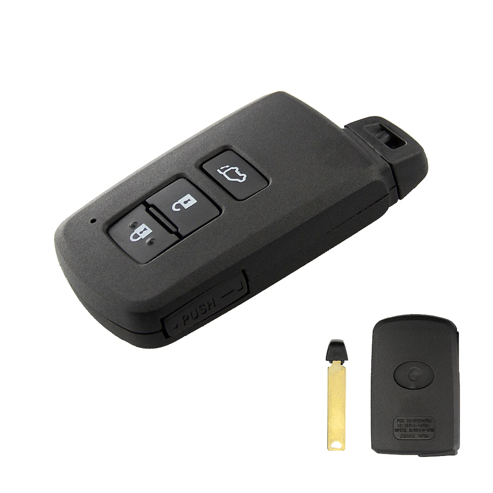OkeyTech для Toyota Sienna 2011- 3/4 Автомобильный ключ с кнопкой оболочки Fob для Yaris Avensis Corolla RAV4 Echo Camry с Uncut Blade