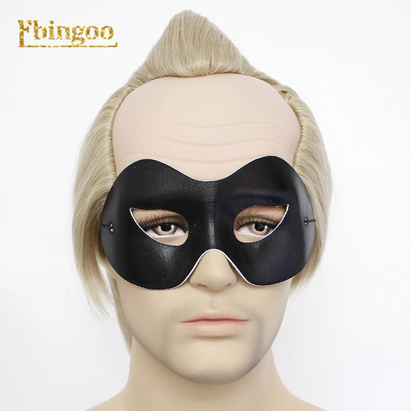 

Ebingoo The Incredibles Synthetic Cosplay Wig for Men Mr Super Energy Ba Bobo Blonde Short Straight Wig with Eye Mask