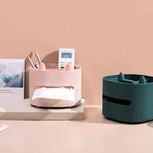 

Desktop Tissue Boxes KitchenTissue Case Remote Control Storage Box Sundries Container Desk Organizer Rectangle Napkin Case