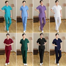MSORMOSIADoctors медицинские наборы с короткими рукавами Униформа Топы Брюки Костюмы стоматологическая клиника салон красоты Рабочая одежда для кормления скрабы
