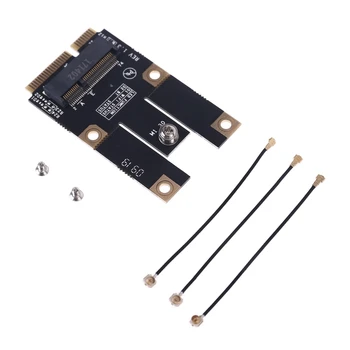 

M.2 NGFF to Mini PCI-E Interface Adapter Card with Bluetooth Adapter Cable for AX200 9260 8265 8260 WiFi6 Wireless Card Comptuer