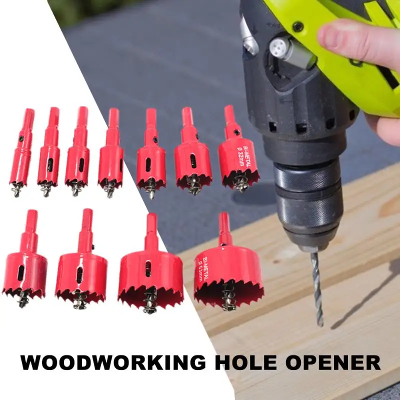 

6/9/11/12pcs Durable M42 HSS Steel Gypsum Board Opening Wood Metal Drilling Tools Woodworking Hole Saw Hole Drill Bits Set