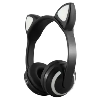 

Wireless Bluetooth Cat Ear Headband Earphone LED Lights Glowing Stereo Headphone 746D