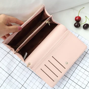 

2020 card wallet Women pu Leather Wallet Female Purses Big Capacity Hasp Zipper Purse Ladies Long Wristlet Clutch Coin Card Hold