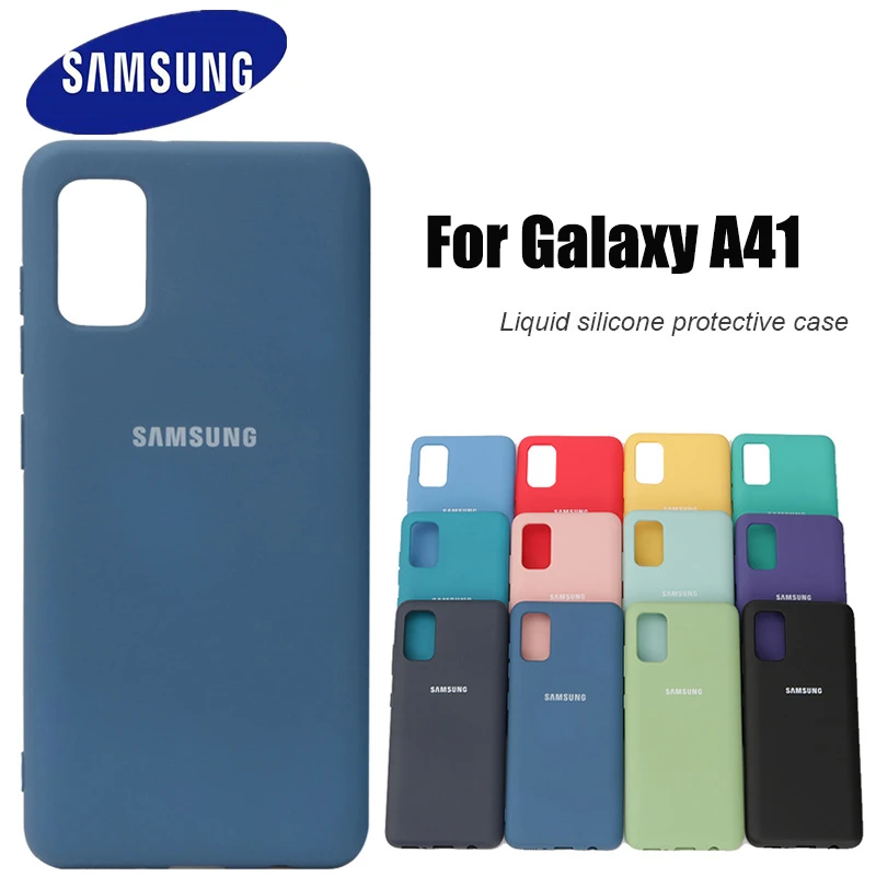 Original Samsung Galaxy A41 Case For Samsung a41 Cover soft Liquid Silicone Phone Case For Samsung Galaxy A 41 personalised flip phone case
