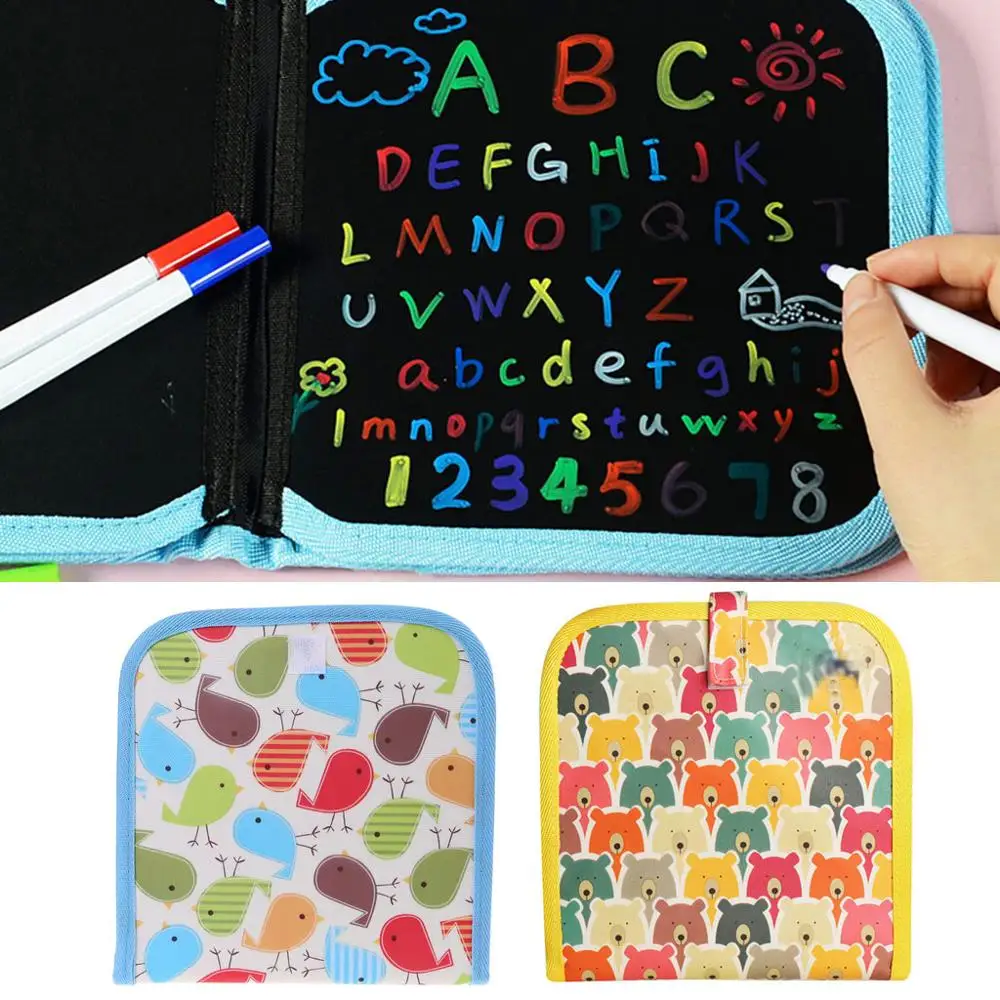 

Portable Soft Chalk Board Drawing Book Animal Coloring Book DIY Blackboard Painting Drawing Board With Chalk