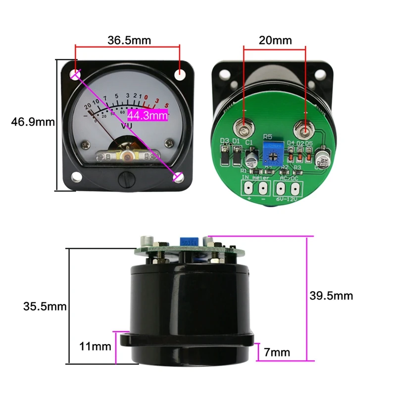 VU Meter panel Kit 2 шт. аналоговый VU Meter+ специальная плата драйвера с подсветкой